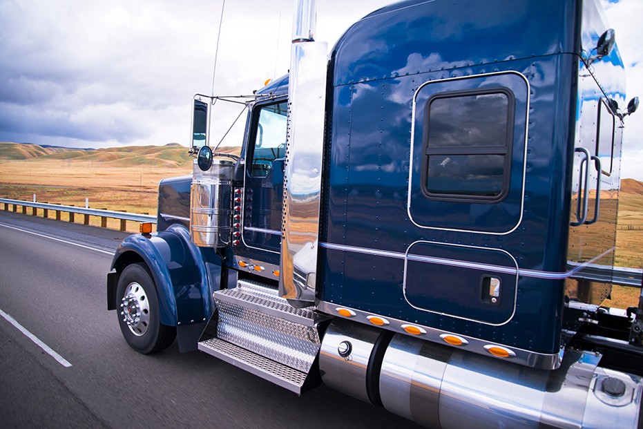 semi truck on the road