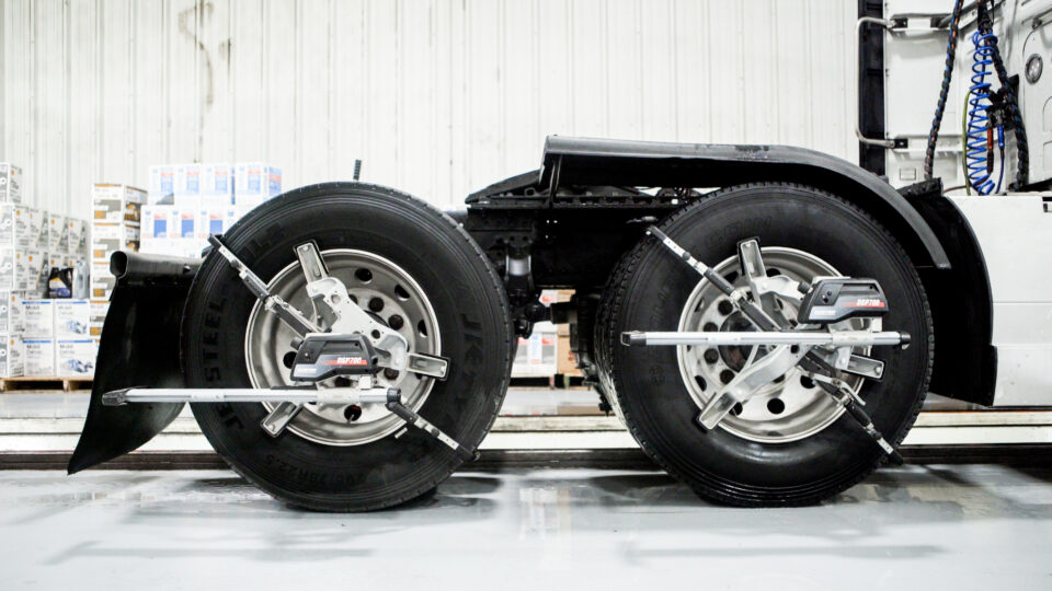 Semi-truck tires.