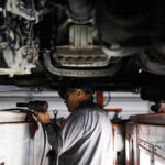 Preventative Maintenance on a Semi Truck.