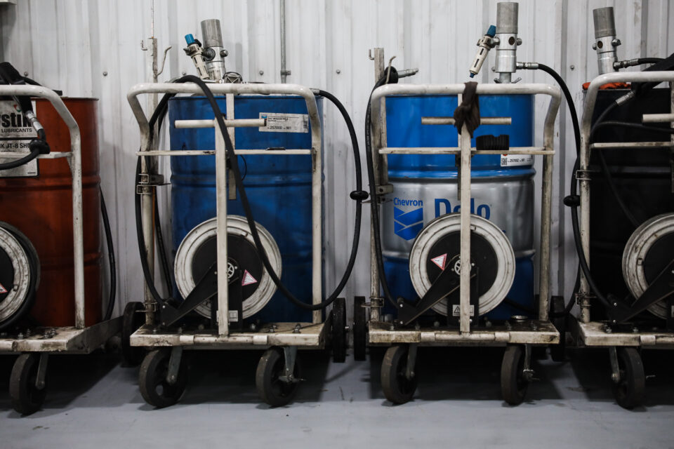 Oil drum dispensing carts